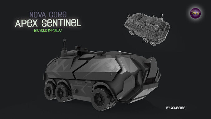 Nova Core - Apex Sentinel - Bicycle impulse  Low-poly 3D model