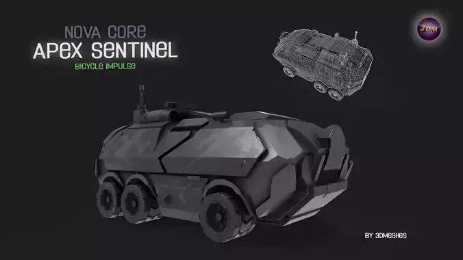 Nova Core - Apex Sentinel - Bicycle impulse  Low-poly 3D model