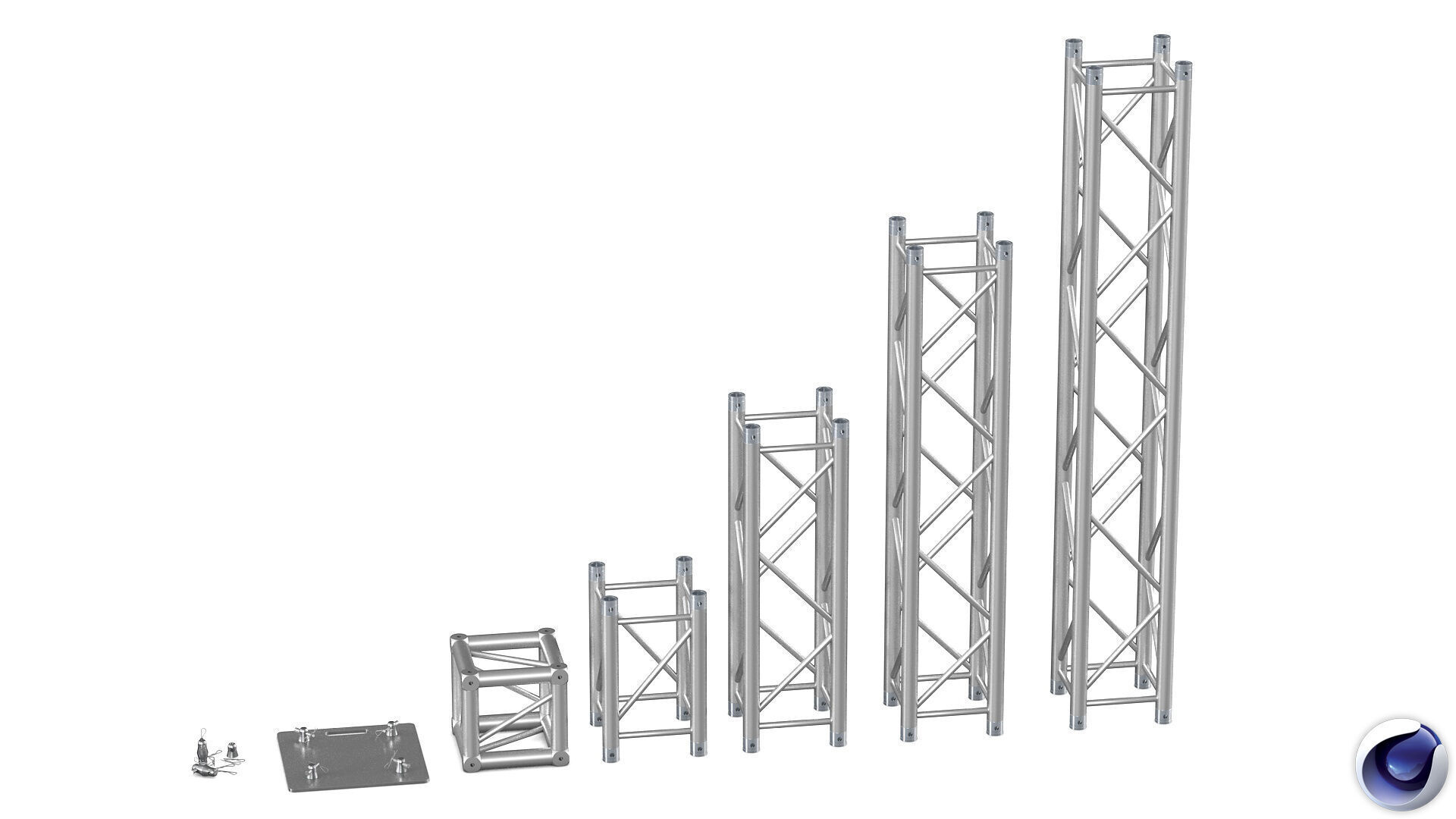 Box Truss Part 3D model_3