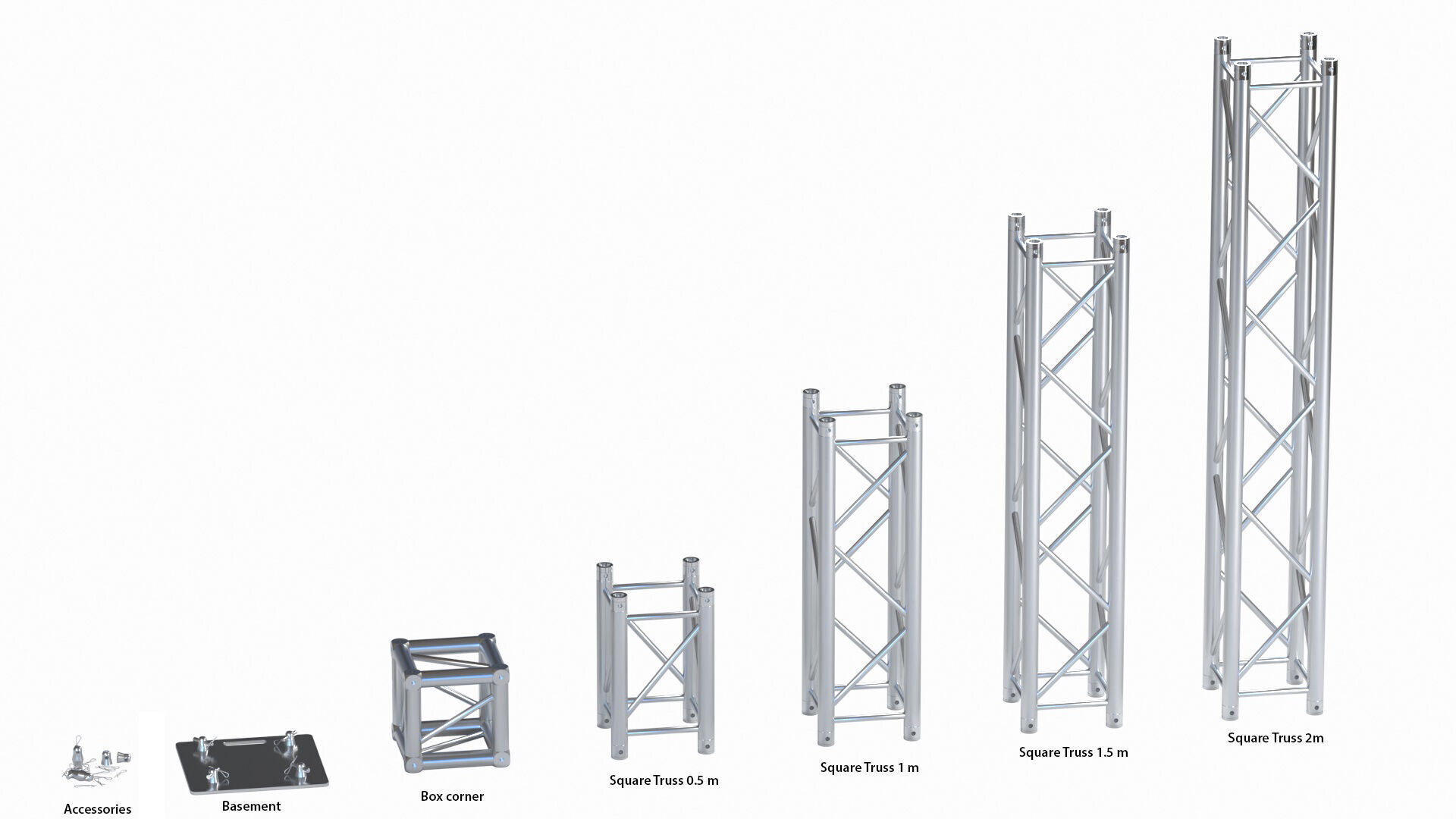Box Truss Part 3D model_2