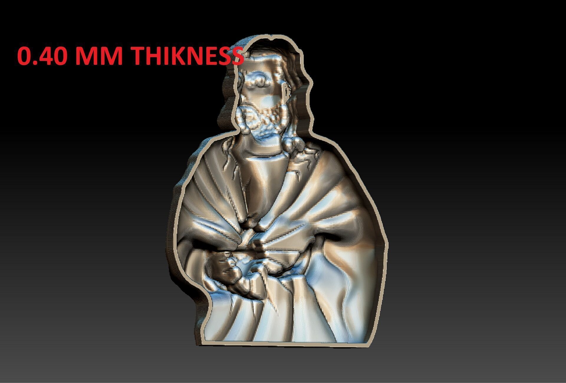 Sacred Heart of Jesus 3D print model_3