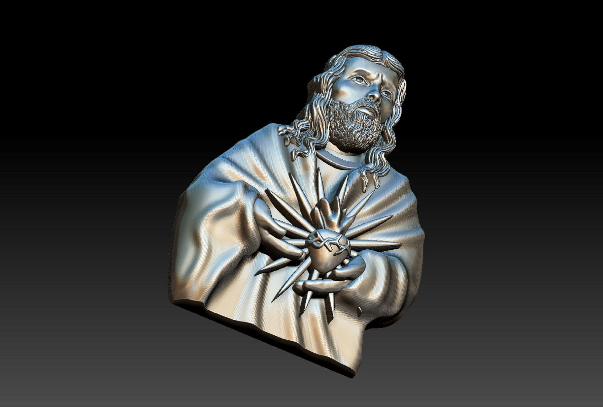 Sacred Heart of Jesus 3D print model_4