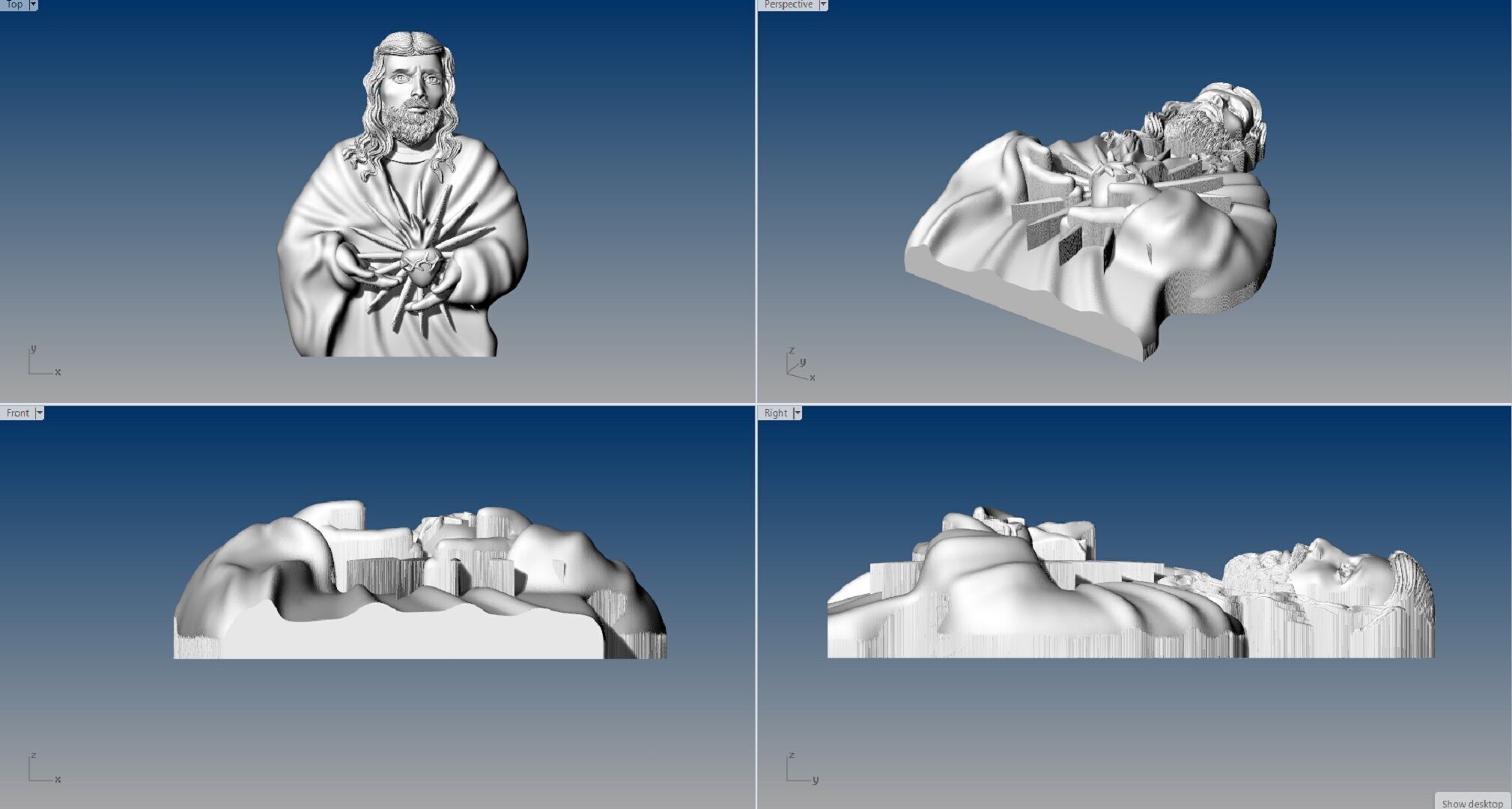 Sacred Heart of Jesus 3D print model_7