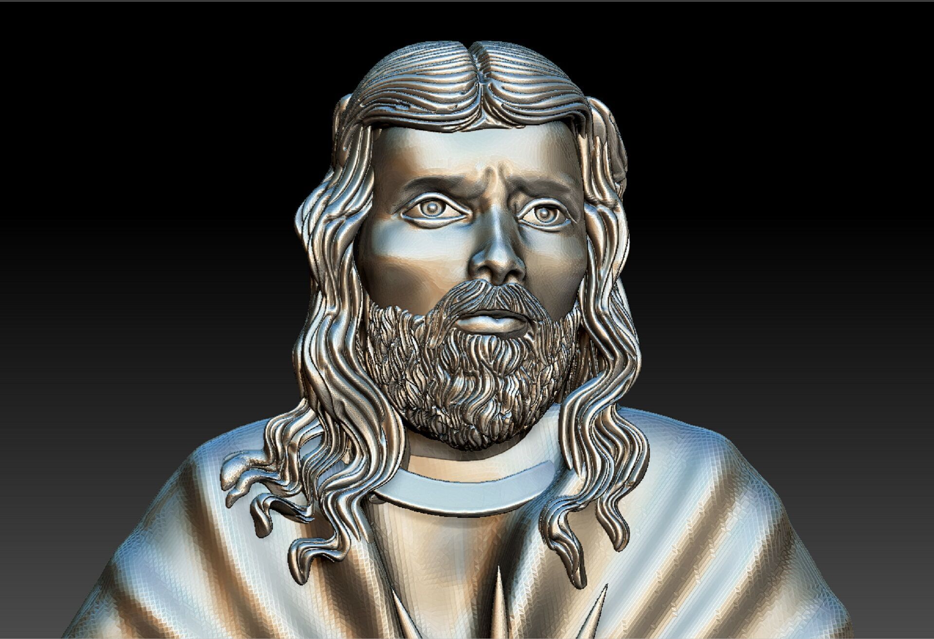 Sacred Heart of Jesus 3D print model_1