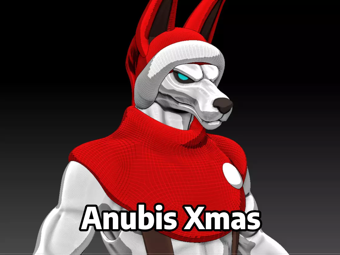 Anubis Xmas High Poly 3D model
