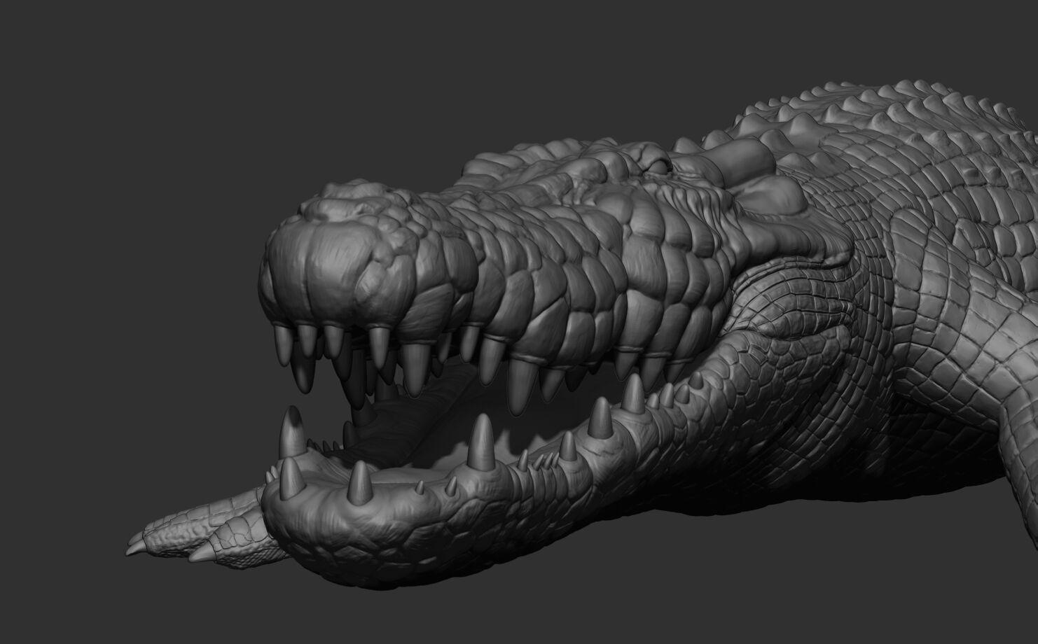 Highpoly Crocodile AAA Quality 3D Model for Games and Films 3D model_2