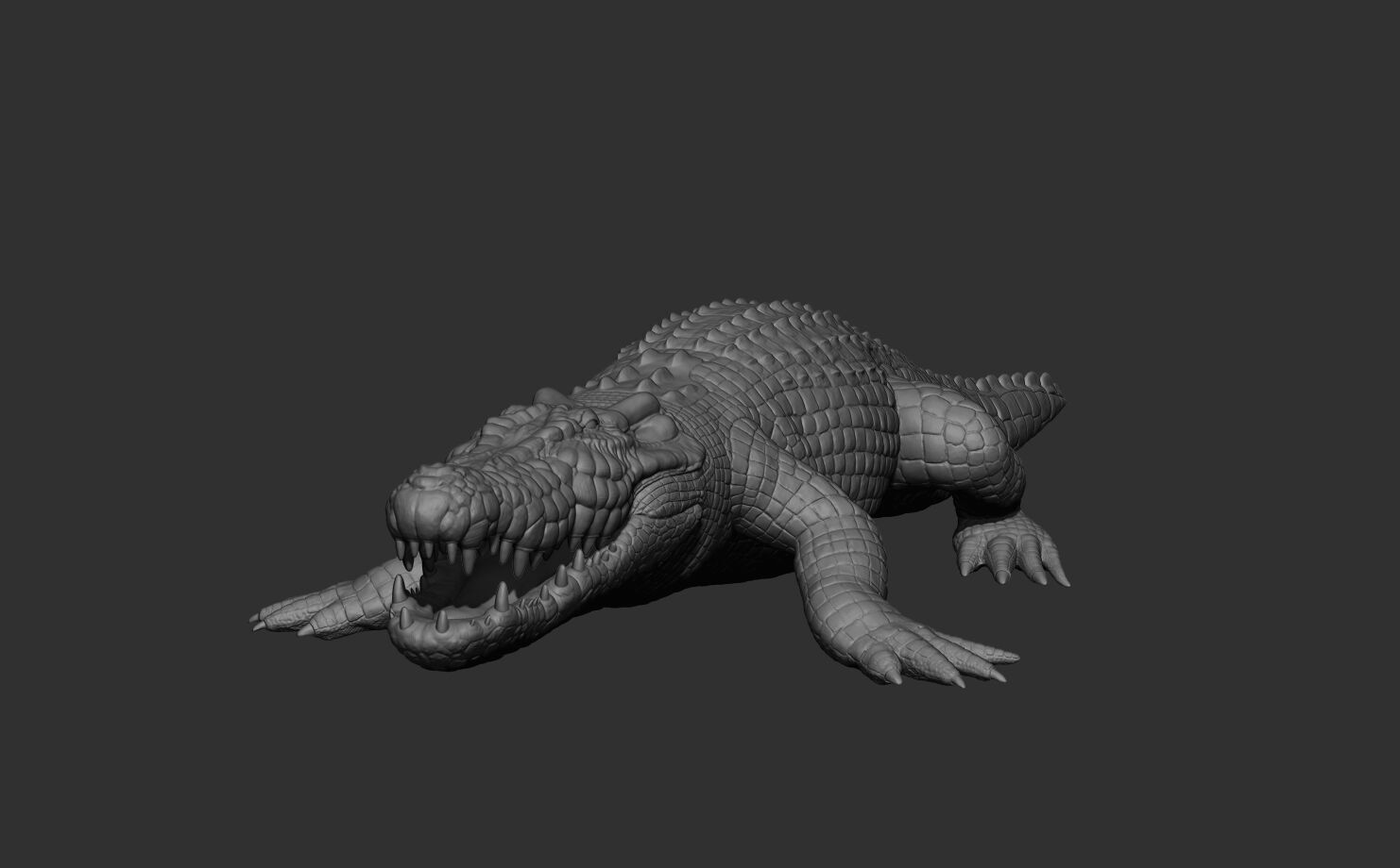 Highpoly Crocodile AAA Quality 3D Model for Games and Films 3D model_1