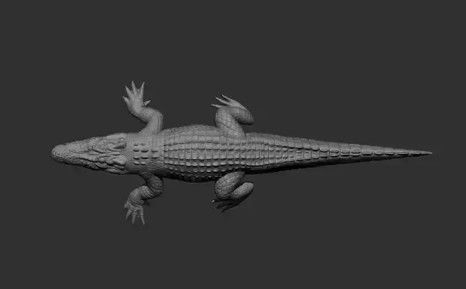 Highpoly Crocodile AAA Quality 3D Model for Games and Films