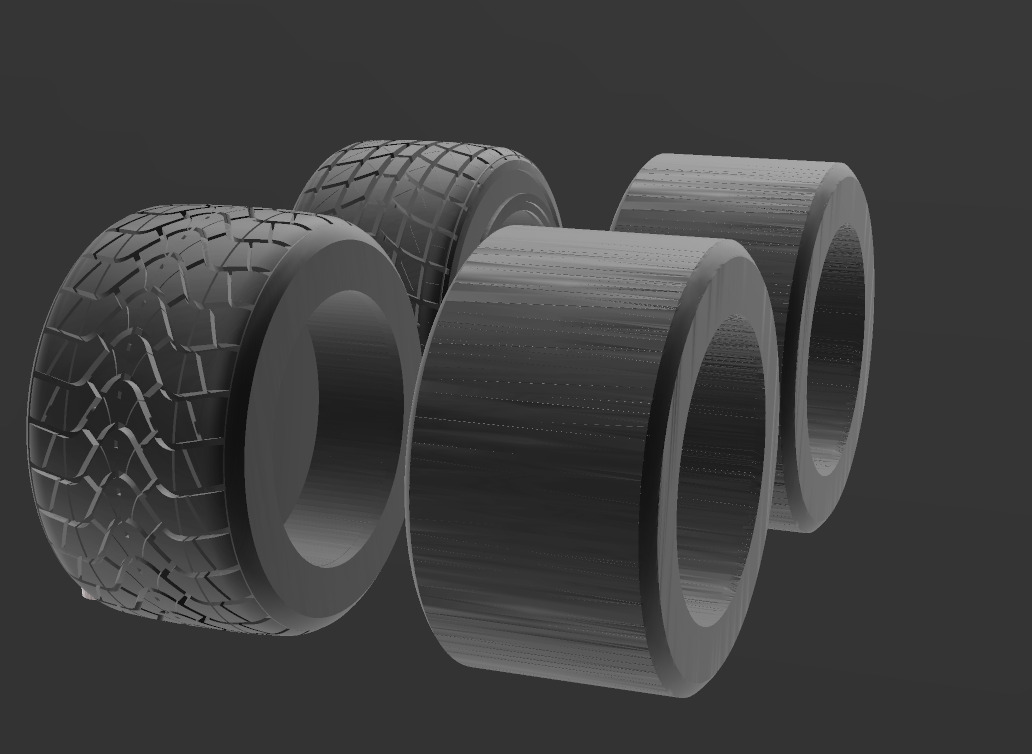 all compound formula 1 tyre 60mm 2023 model display  3D print model_3