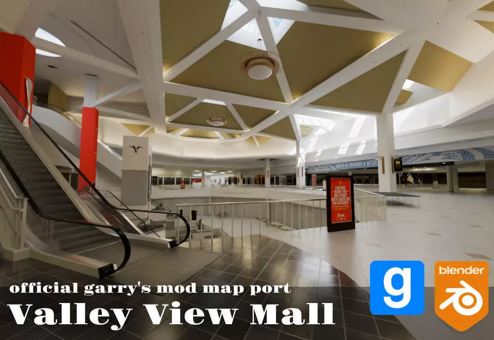 Valley View Mall - Official Blender Port from Gmod 3D model_0