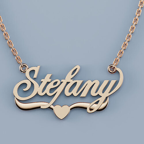 Name Pendant Necklace Stefany  3D print model