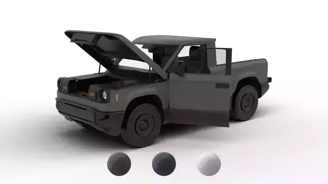 Slate Truck EV 2027 HQ 3d model 3D model