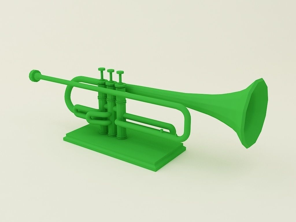 Trumpet 3D print model_3