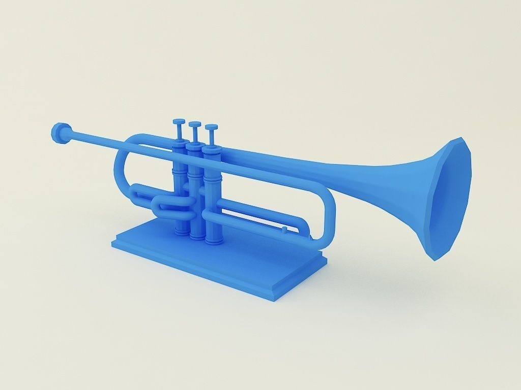 Trumpet 3D print model_4