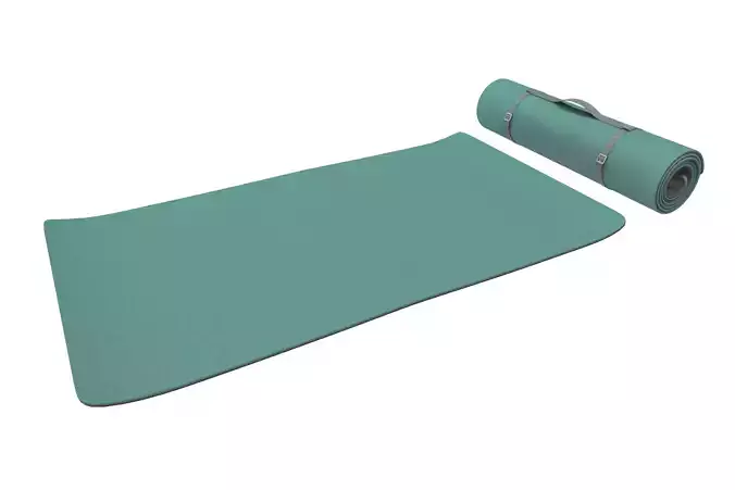 Professional Yoga Mat Rolled and Unrolled