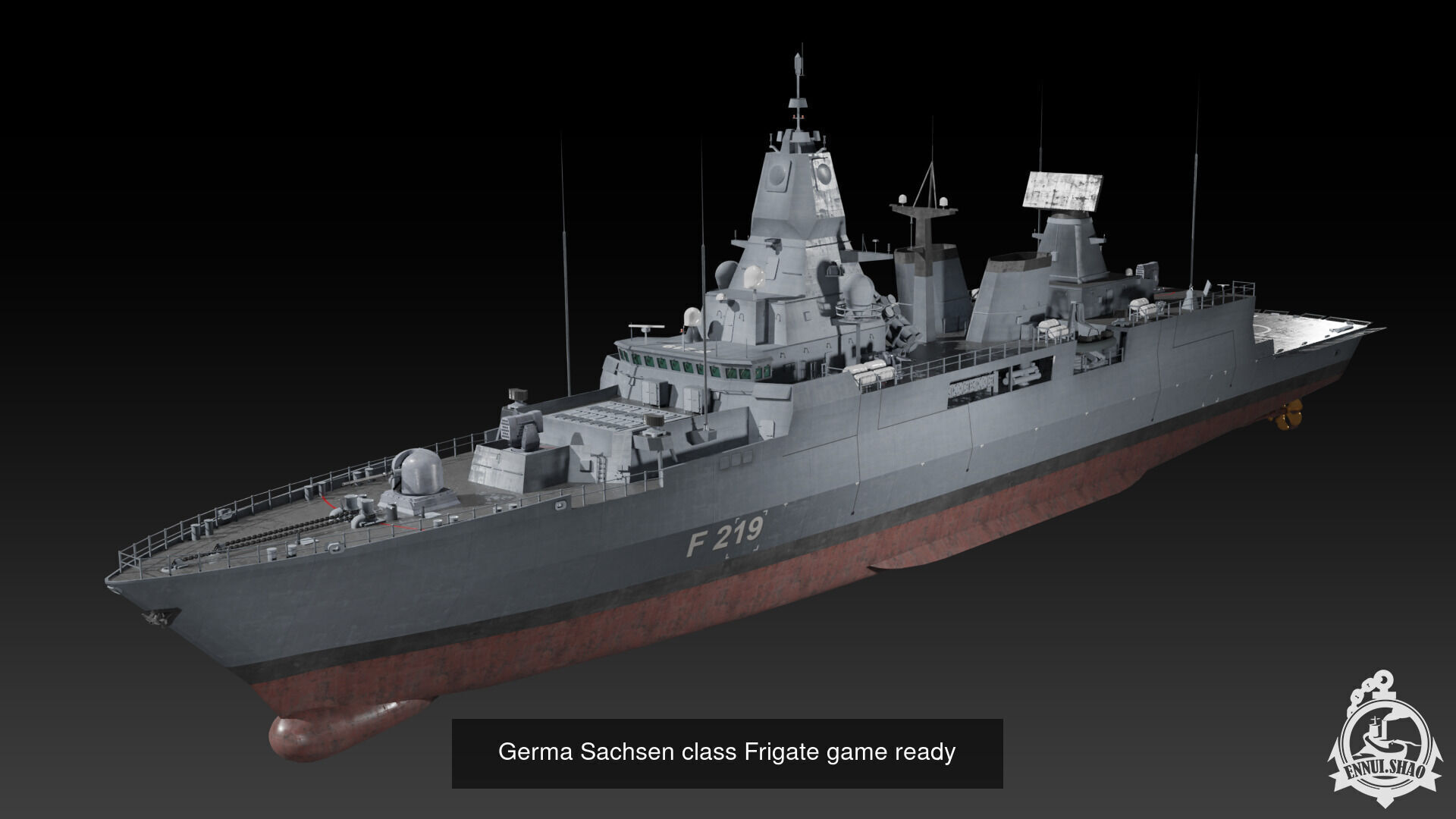 Modern German Navy warships 3D Model Collection_10