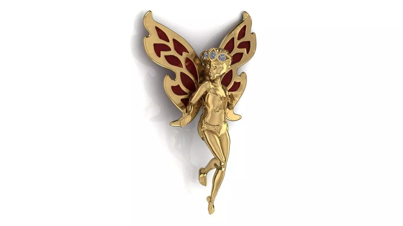 Butterfly Angel Pendant 3D print model