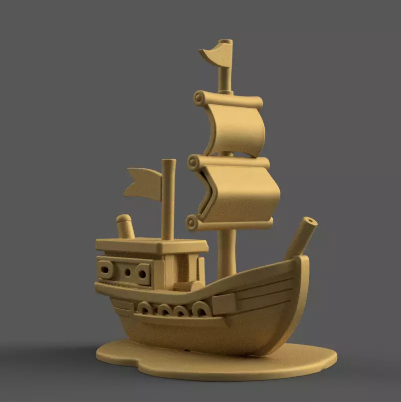 Adorable 3D Pirate Ship STL for Desk Decor Gifts 3D print model