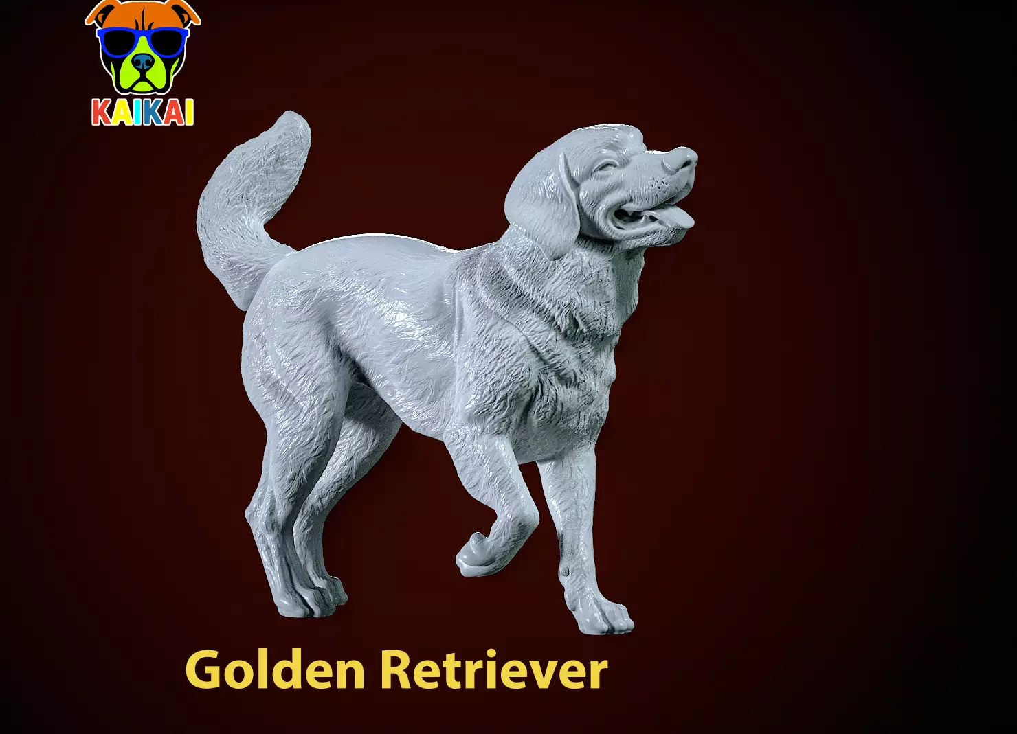 Golden Retriever Dog Positions Urban vibes 3D print model_0
