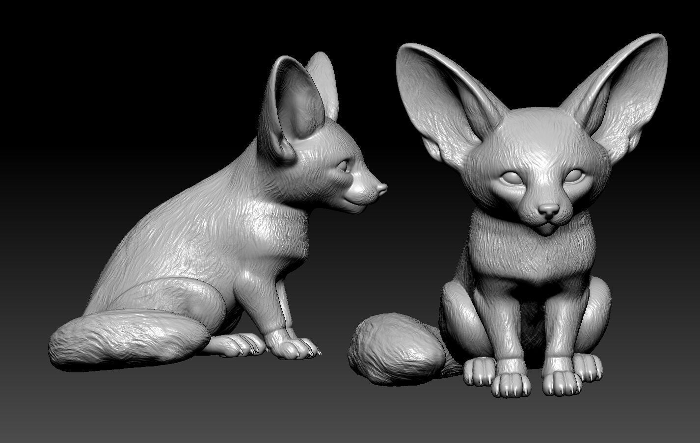 Fox Poses - Red fox statue - decor - 3D print 3D print model_2