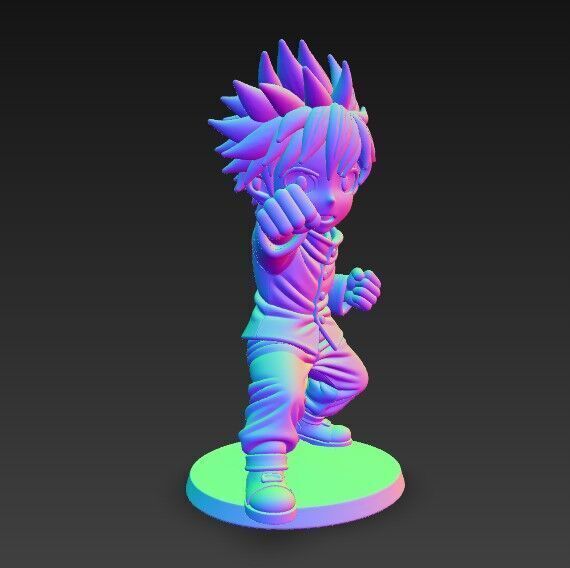 Anime Style Character 3D Print Model 3D model_11