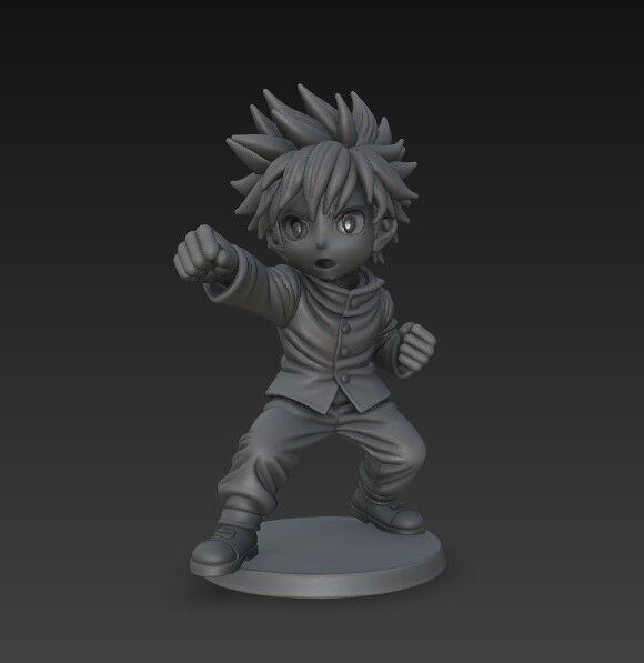 Anime Style Character 3D Print Model 3D model_4