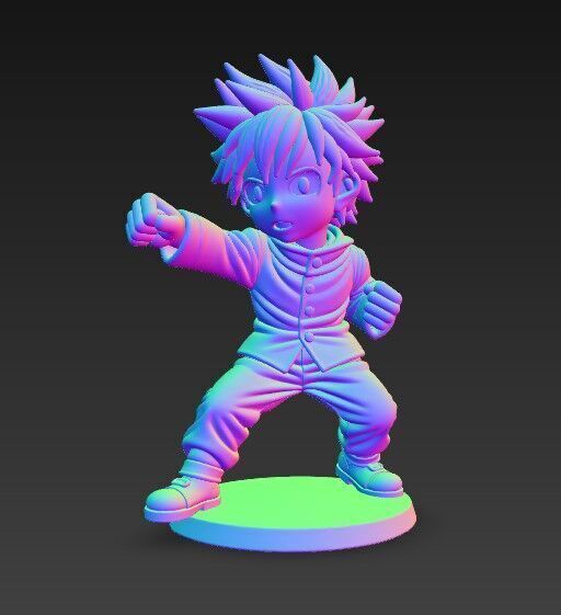 Anime Style Character 3D Print Model 3D model_9