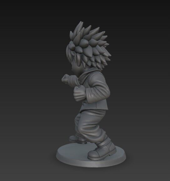 Anime Style Character 3D Print Model 3D model_3