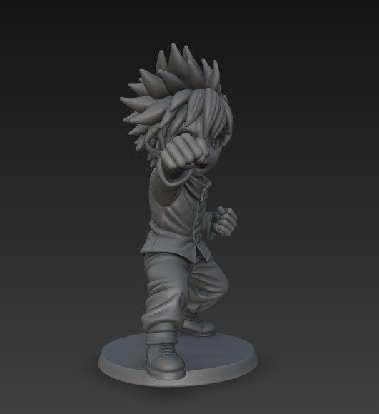 Anime Style Character 3D Print Model 3D model_5