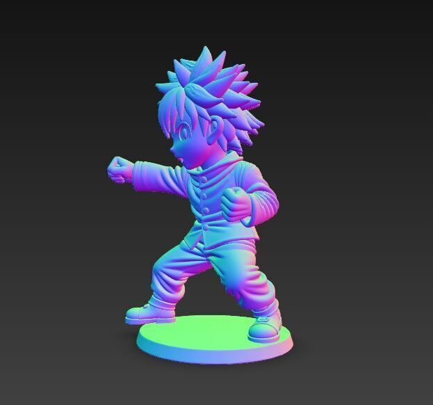 Anime Style Character 3D Print Model 3D model_12
