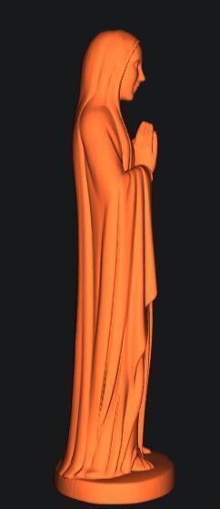 Virgin Mary model 3D print model_14