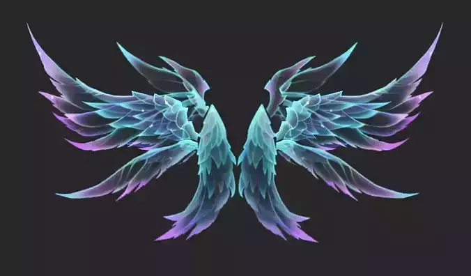 Wing 266 Low-poly 3D model