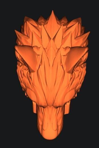 Wolf Mecha head 3D print model_13