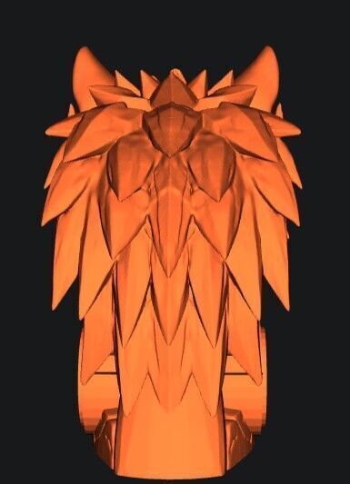 Wolf Mecha head 3D print model_12