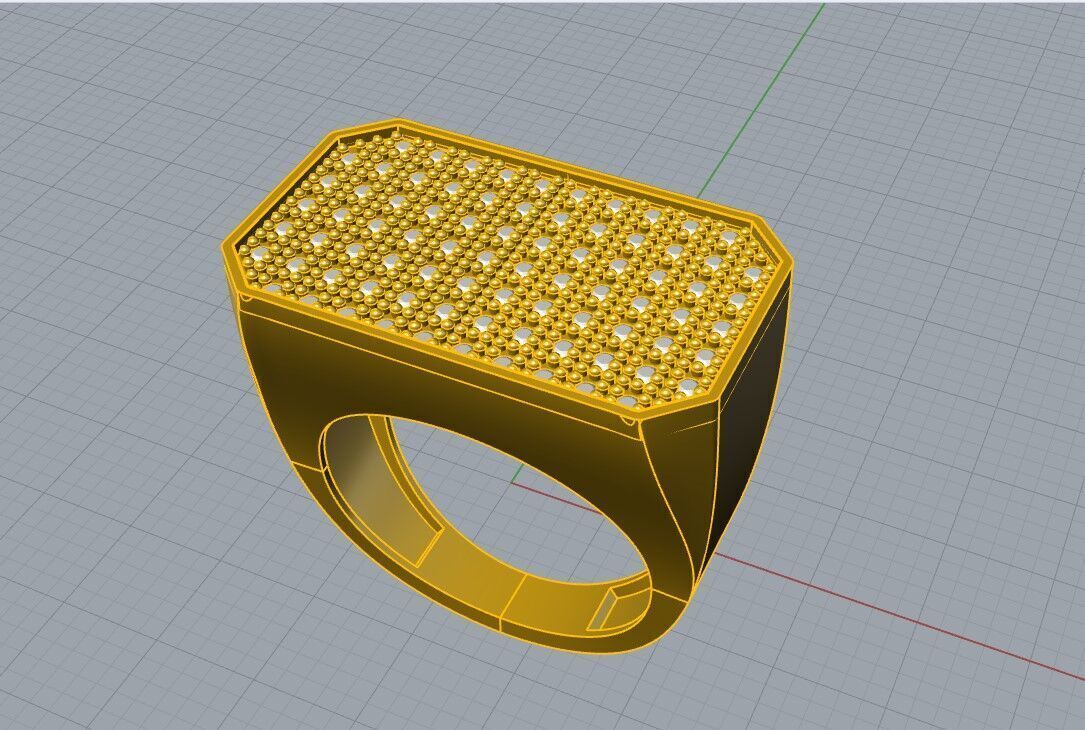 Rectangular Ring 3D print model_3