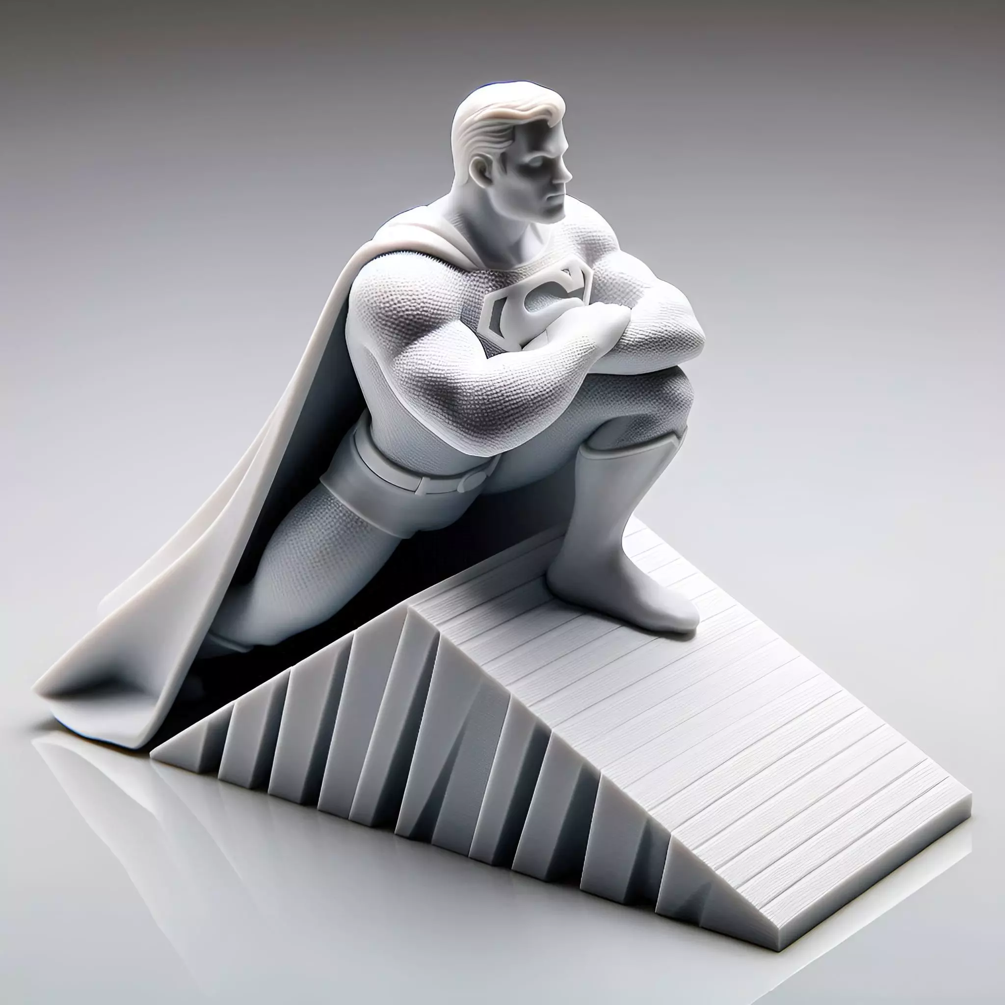 Superman Heroic Push Doorstop Wedge 3D print model