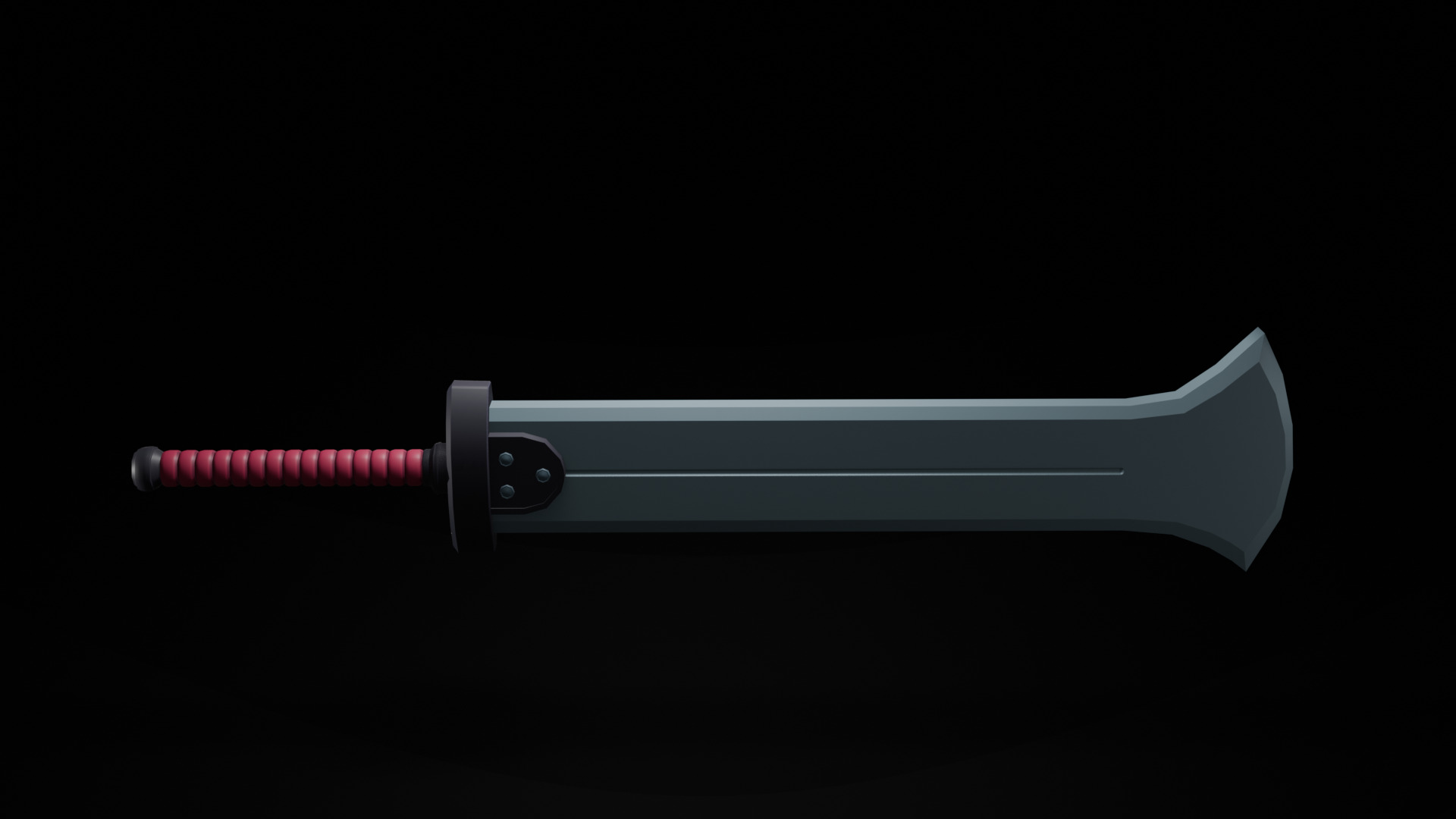 LOW POLY FANTASY SWORD  Low-poly 3D model_1