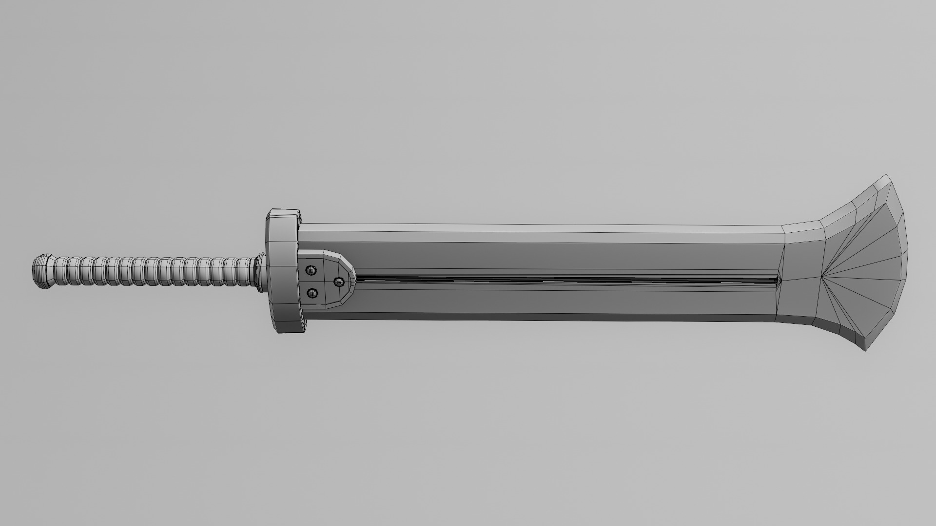 LOW POLY FANTASY SWORD  Low-poly 3D model_3