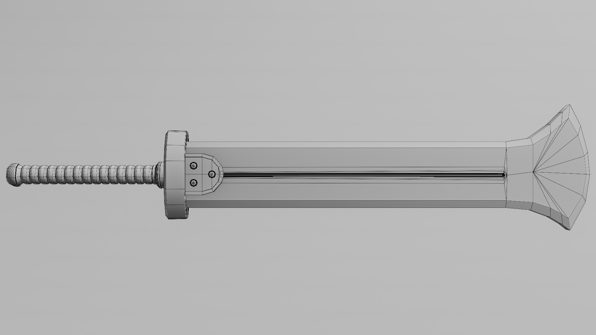 LOW POLY FANTASY SWORD  Low-poly 3D model_2