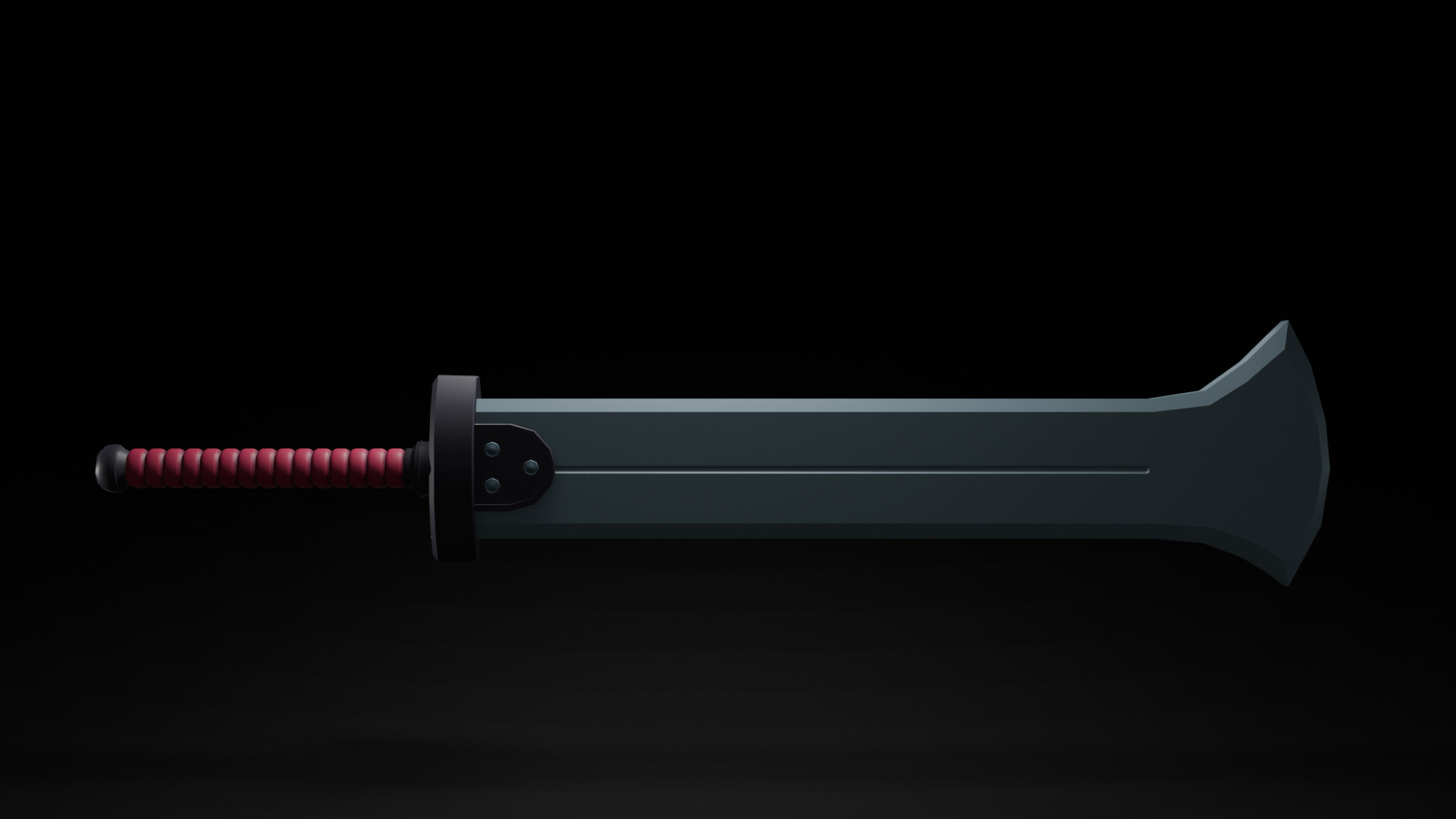LOW POLY FANTASY SWORD  Low-poly 3D model_4