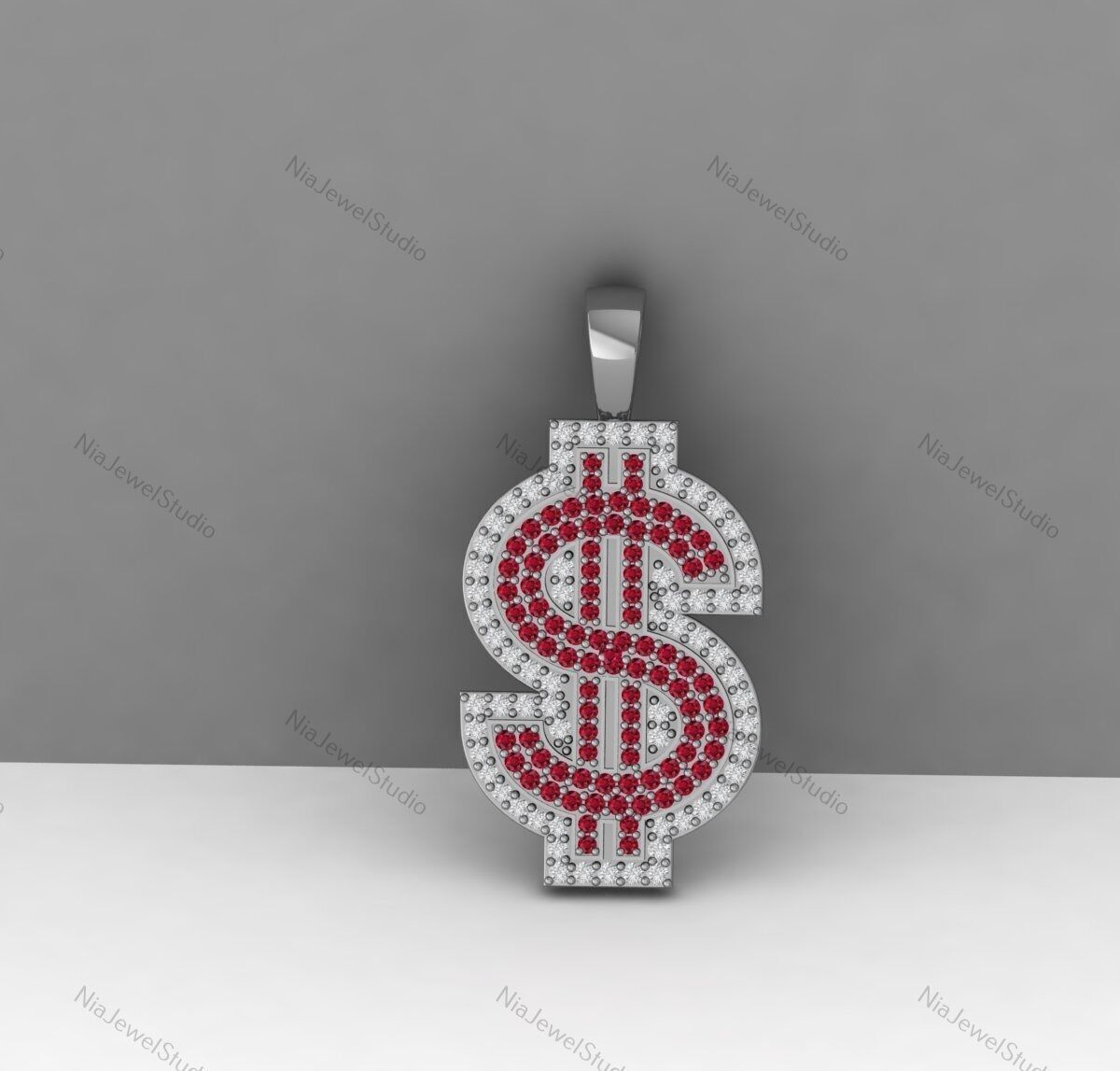 Dollar Sign Pendant-3D Model 3D print model_2