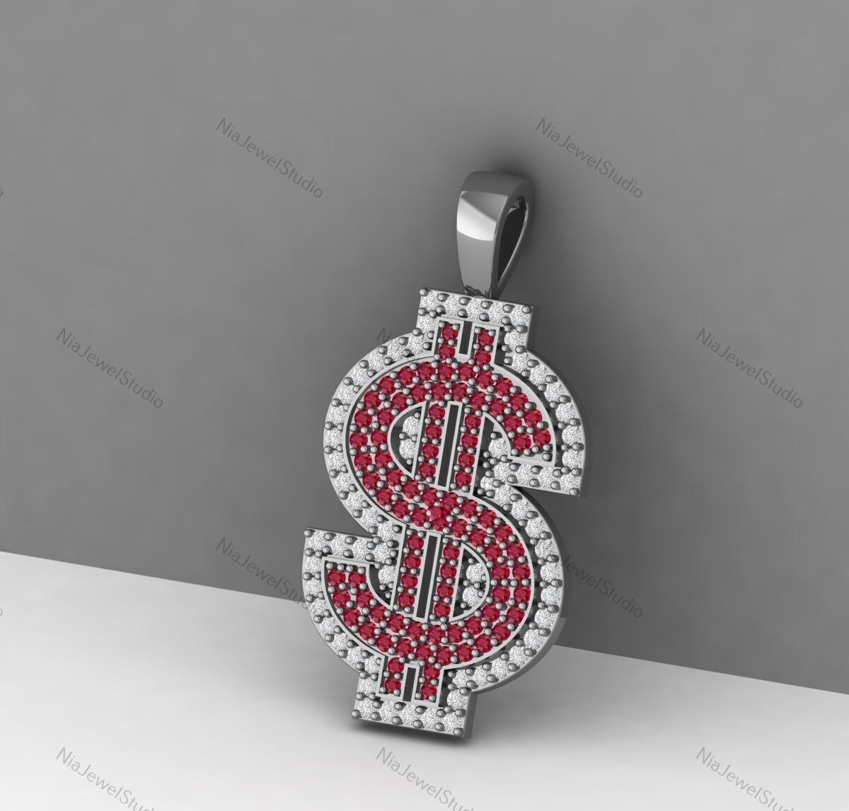 Dollar Sign Pendant-3D Model 3D print model_1