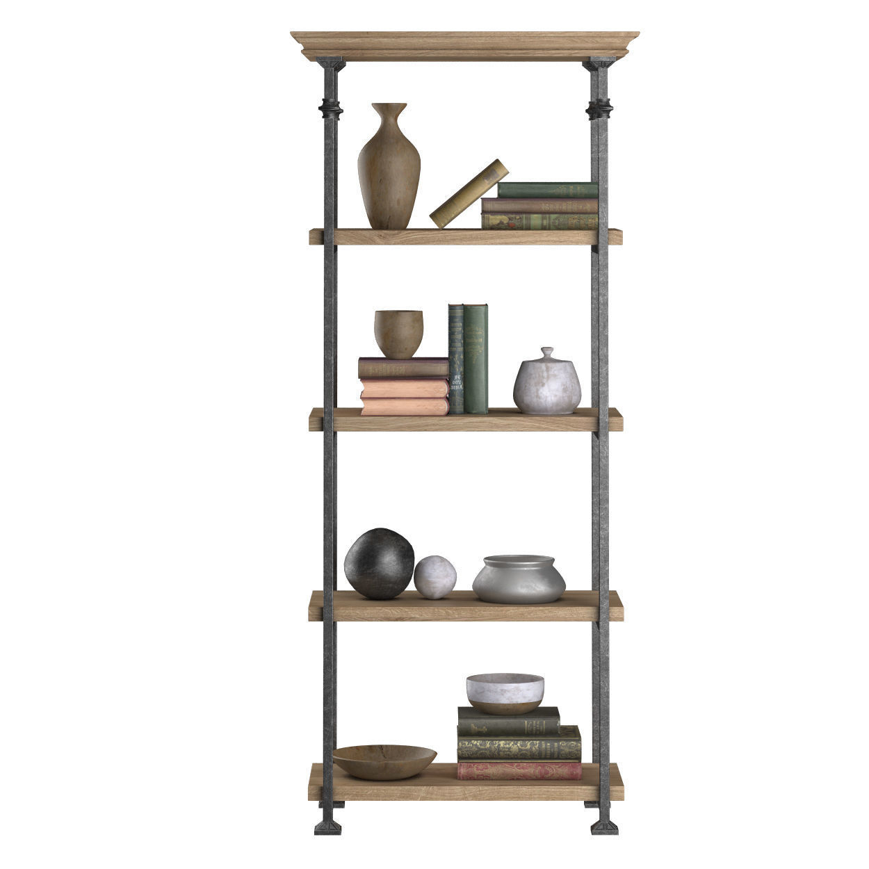 RETRO OAK RACK 3D model_5