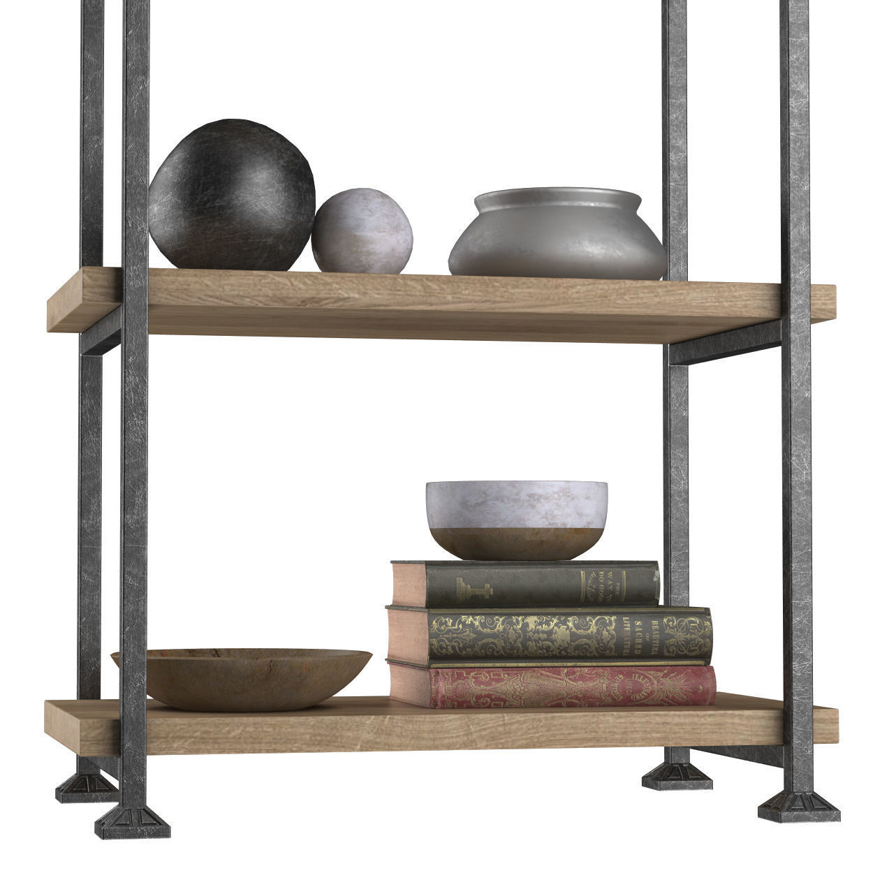 RETRO OAK RACK 3D model_1