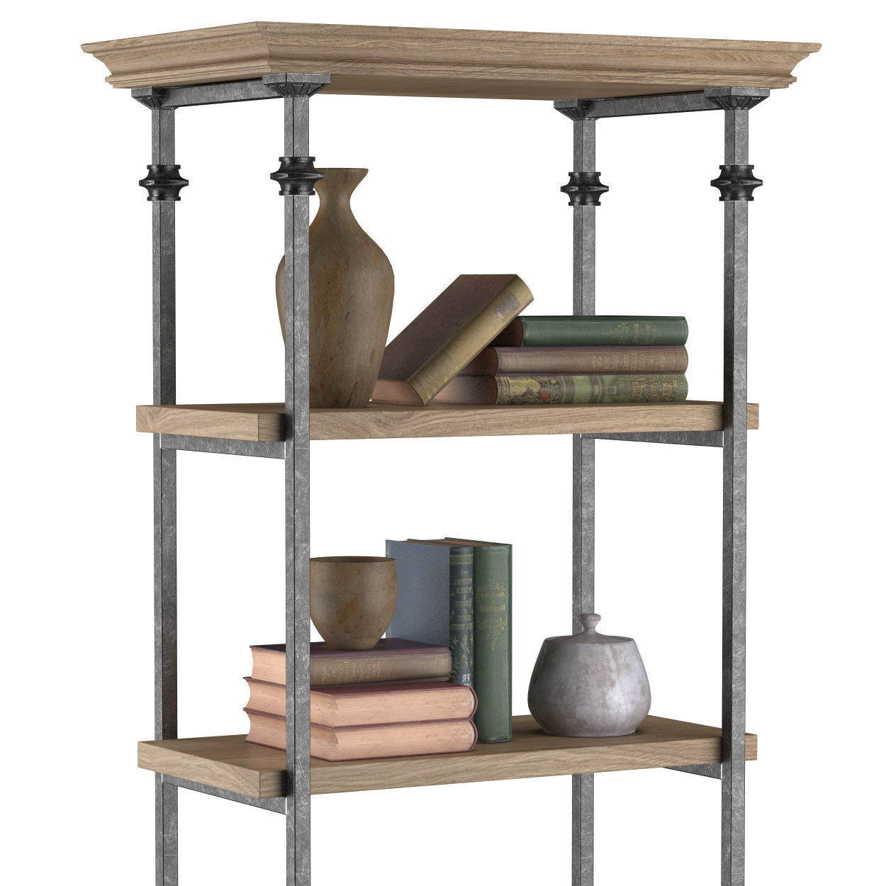 RETRO OAK RACK 3D model_7