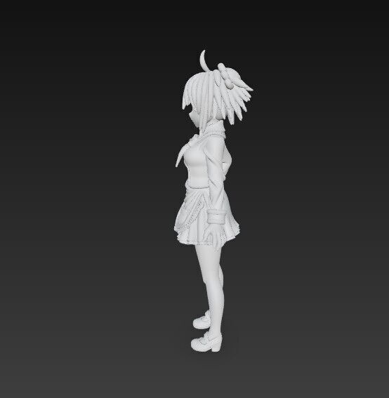 Cute Maid Girl Detailed Anime Style 3D Print Model 3D model_17