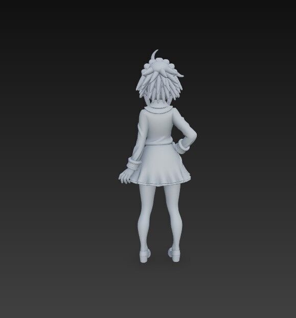 Cute Maid Girl Detailed Anime Style 3D Print Model 3D model_26