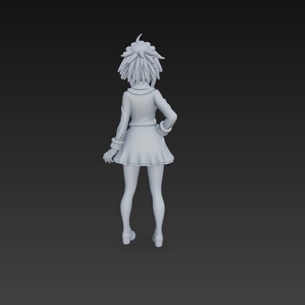Cute Maid Girl Detailed Anime Style 3D Print Model 3D model_21