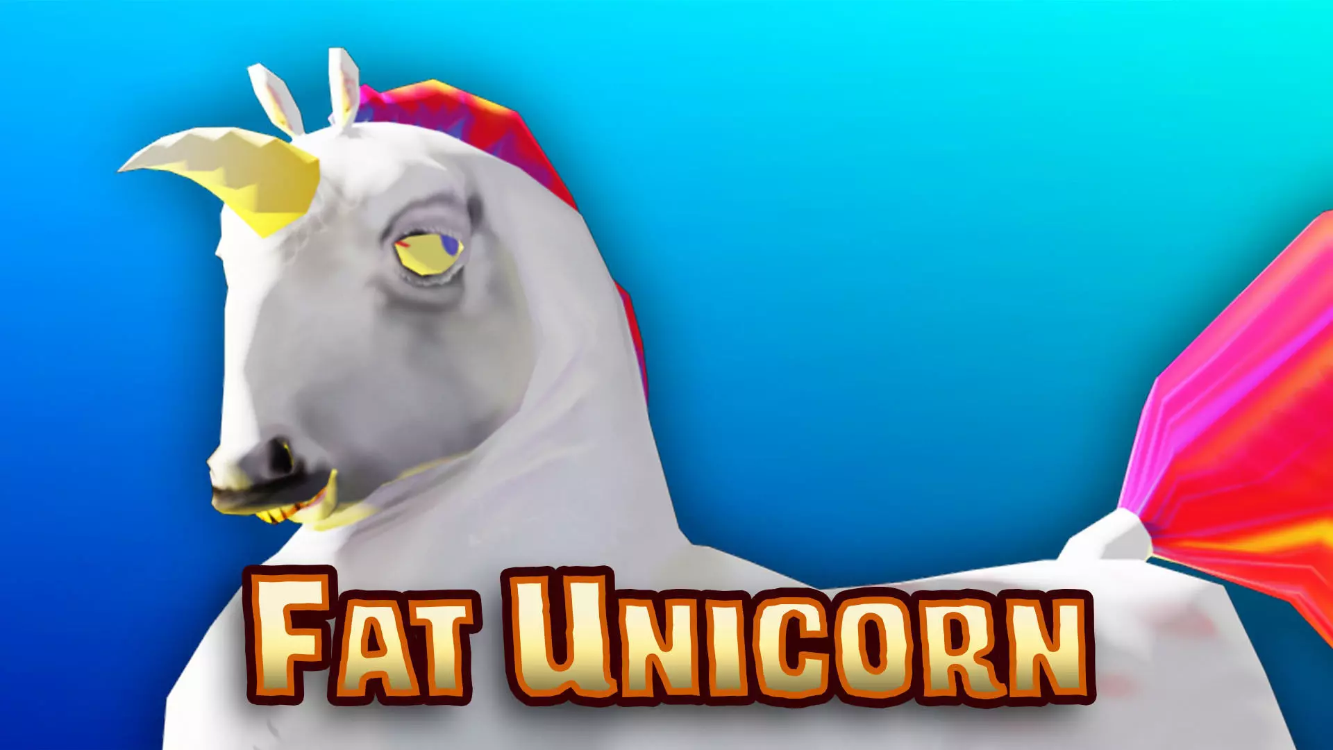Fat Unicorn Low-poly 3D model_0