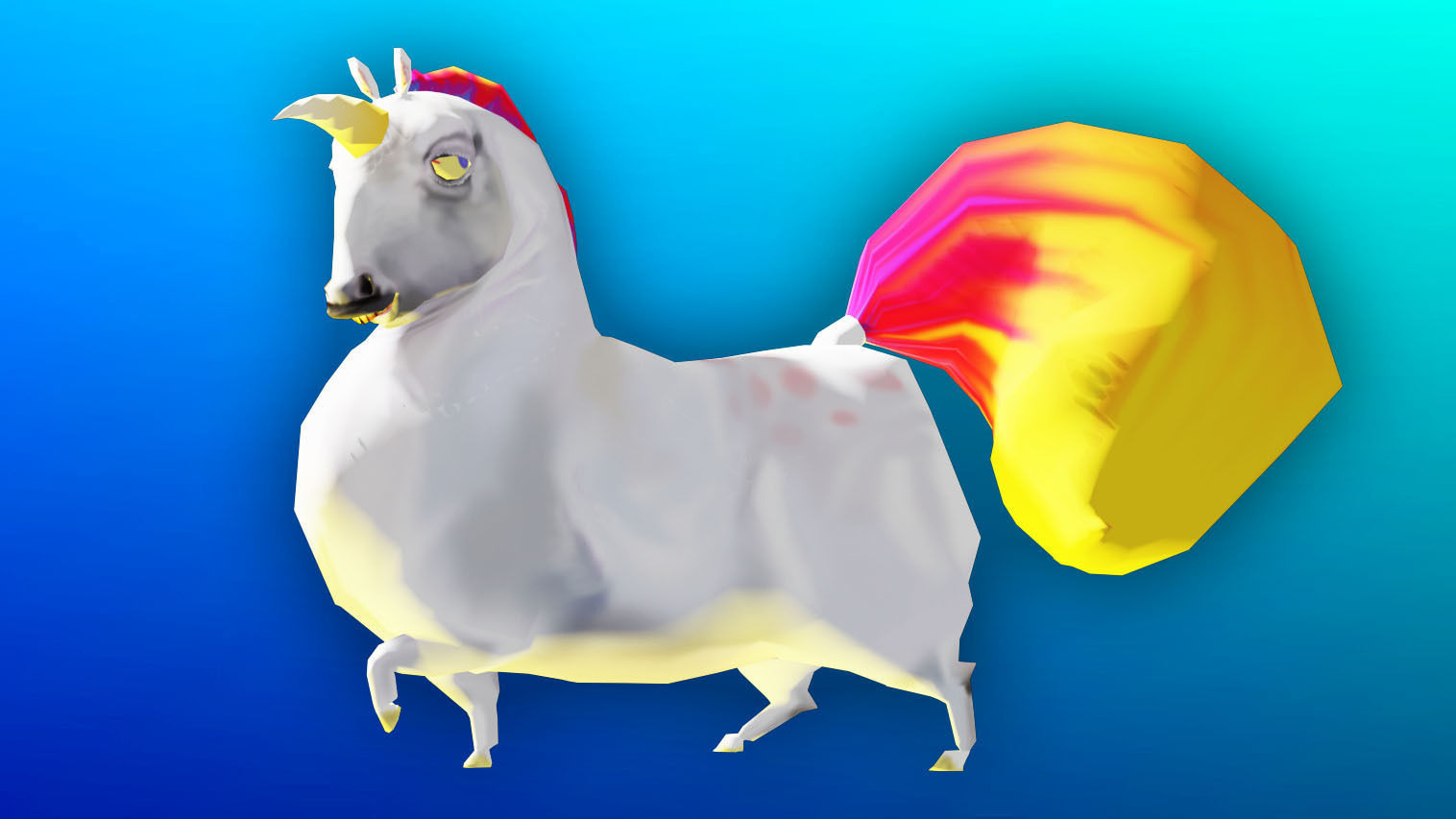 Fat Unicorn Low-poly 3D model_1